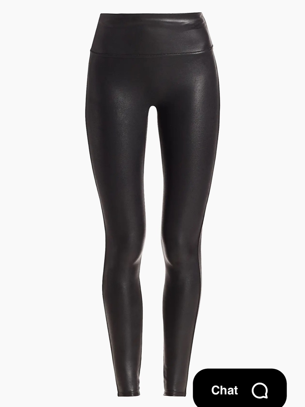 SPANX High-Waist Black Faux-Leather Leggings